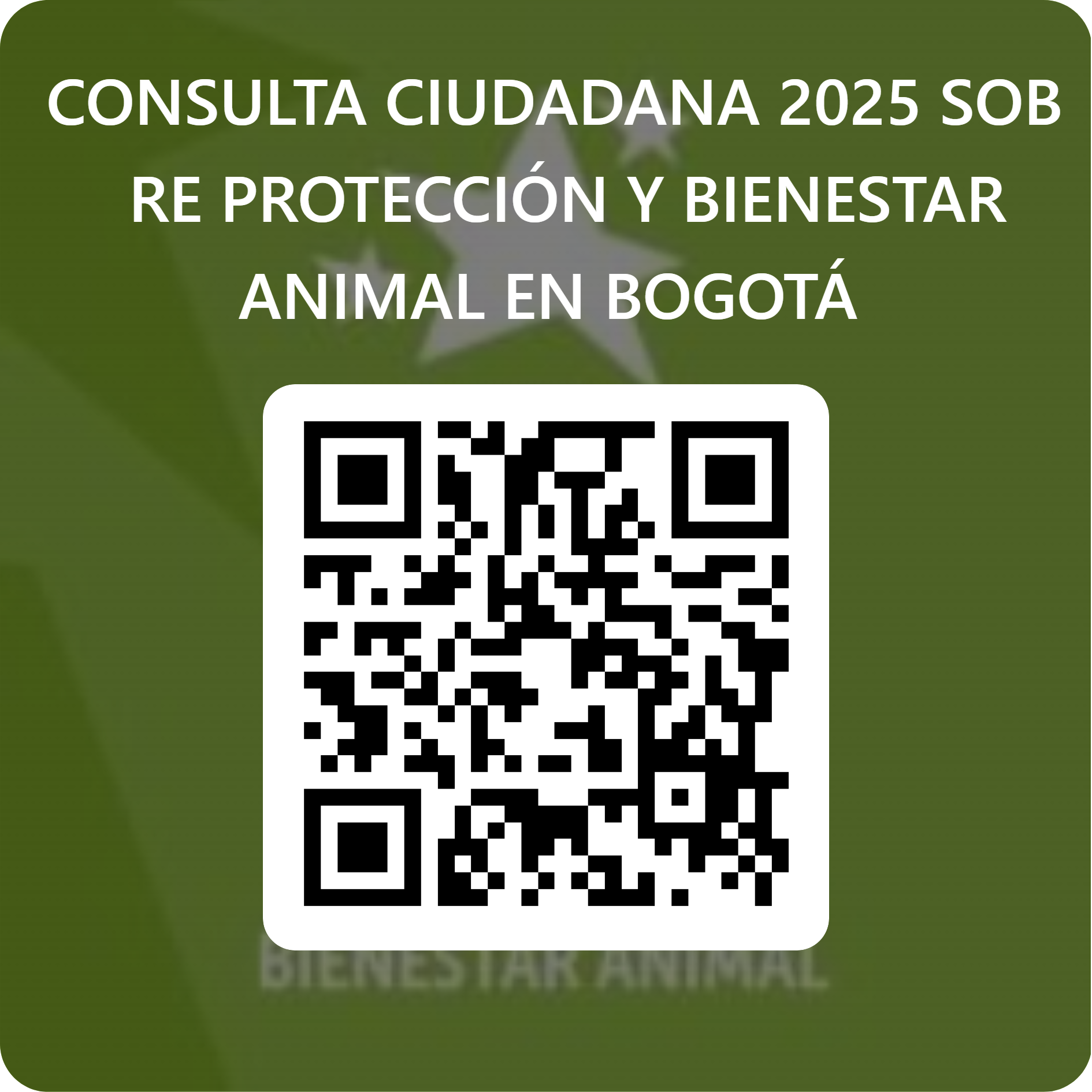 Codigó QR Formulario de Consulta Ciudadana para la Protección y Bienestar Animal en Bogotá